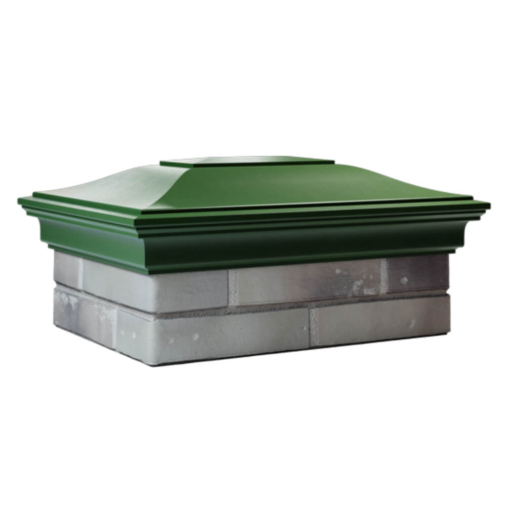 Колпак Zking Монблан Зеленый на столб 2х1.5 кирпича (515х385мм) в Ульяновске фото