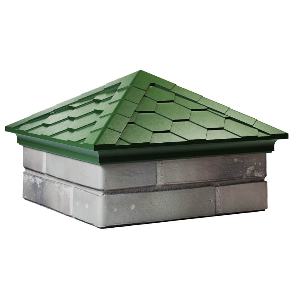 Колпак Zking Эверест Зеленый на столб 1.5х1.5 кирпича (390х390мм) в Ульяновске фото