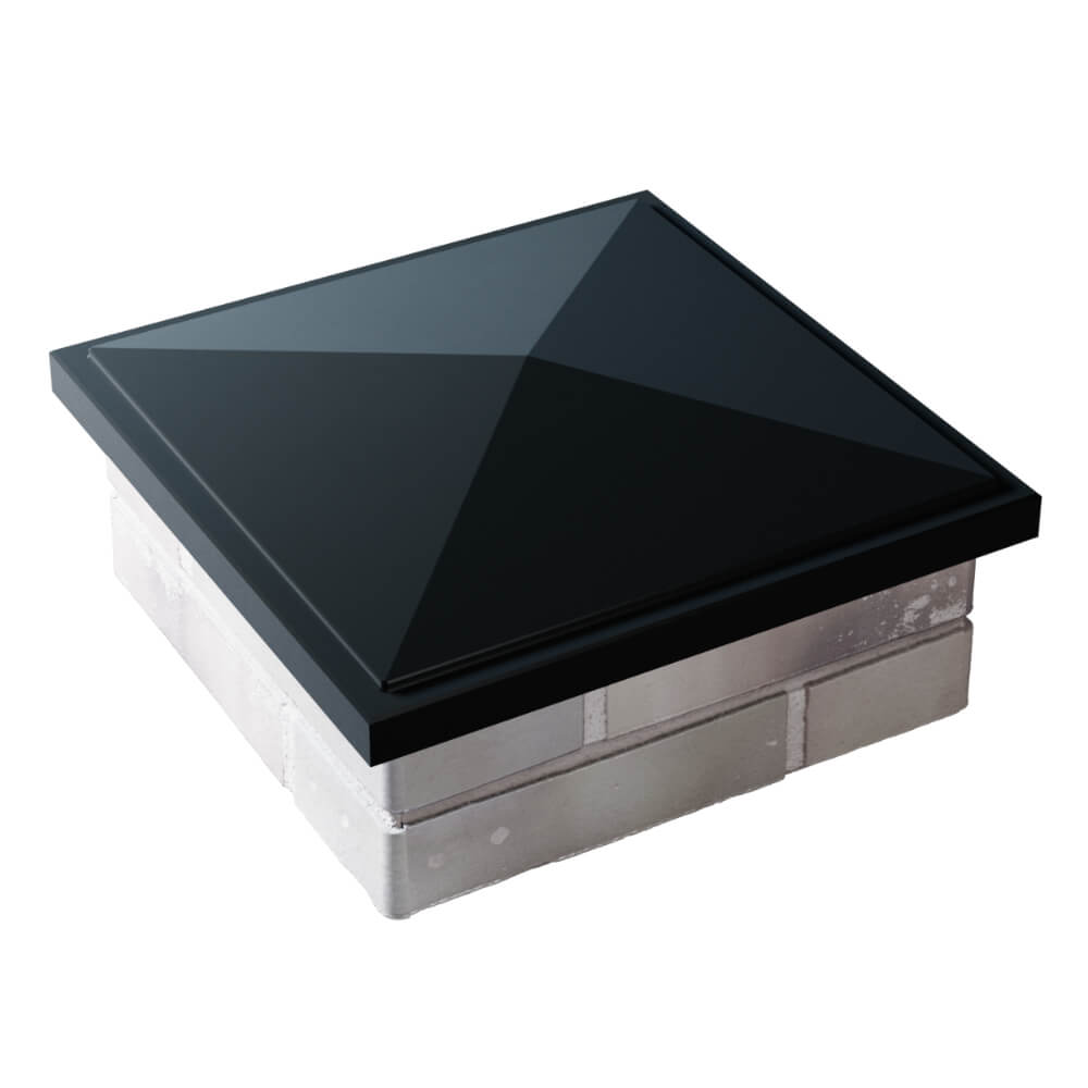 Колпак Zking БонаМоно Черный на столб 1.5х1.5 кирпича (385х385, 400х400мм) в Ульяновске фото