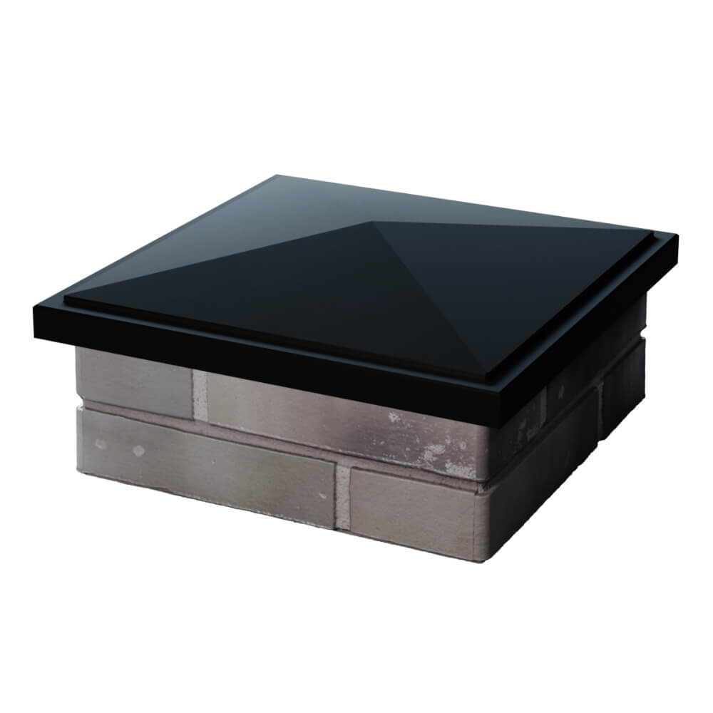 Колпак Zking БонаМоно Черный на столб 1.5х1.5 кирпича (385х385, 400х400мм) в Ульяновске фото