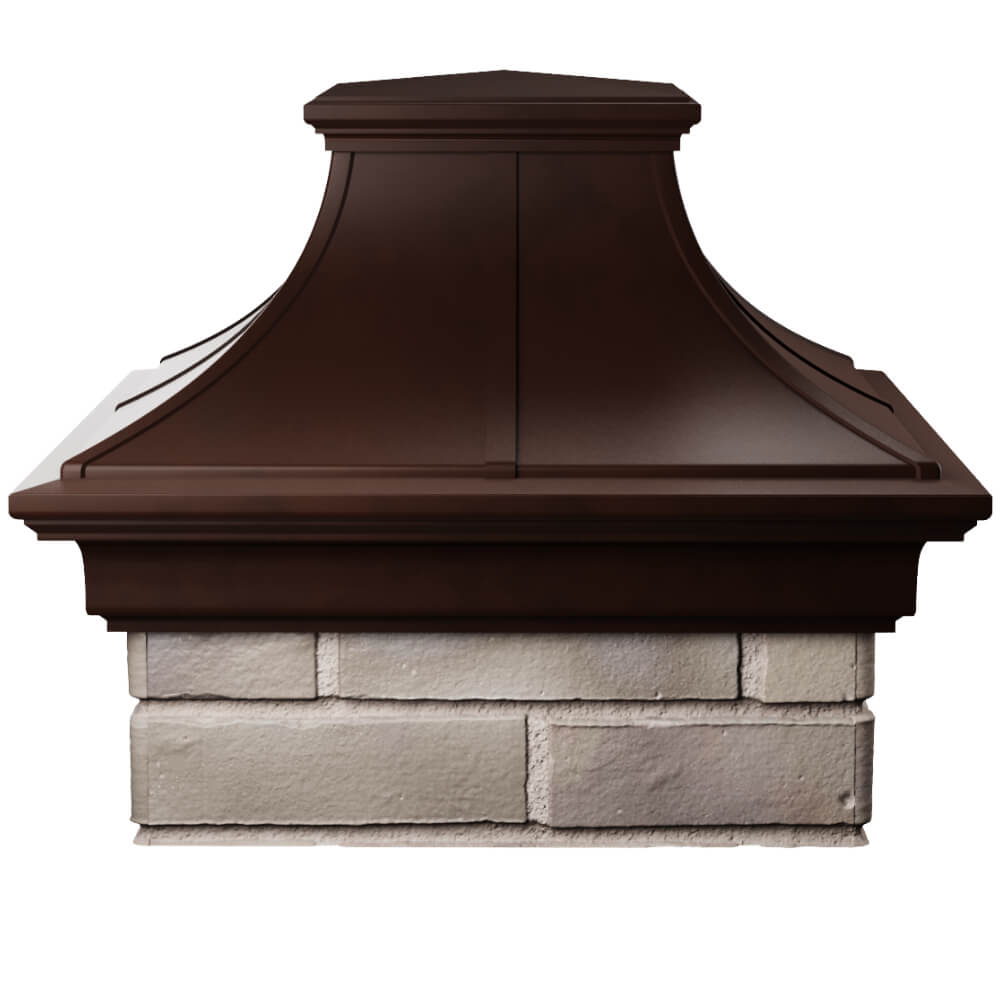 Колпак Zking Монблан Премиум Коричневый на столб 1.5х1.5 кирпича (385х385мм) Ульяновск фото