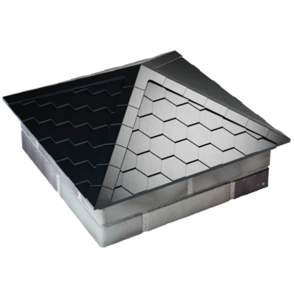 Колпак Zking Эверест Черный на столб 2х2 кирпича (535х535мм) Ульяновск фото