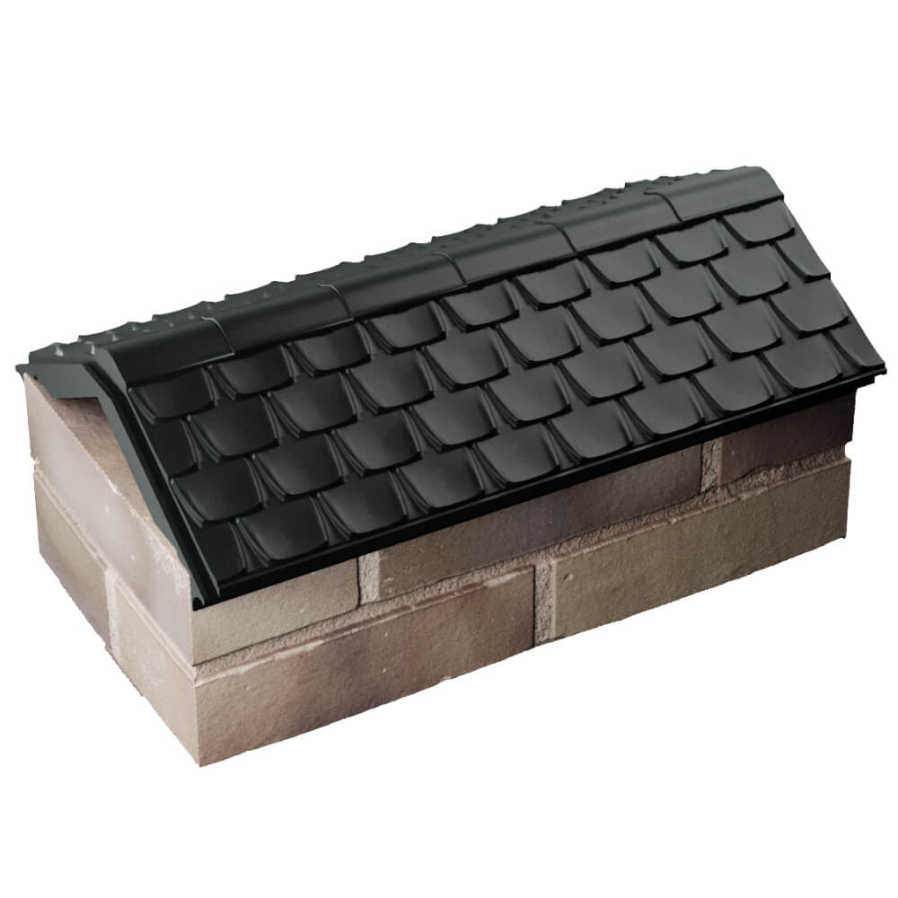 Парапет Zking Эльбрус Черный с посадкой на 1 кирпич (255мм) в Ульяновске фото