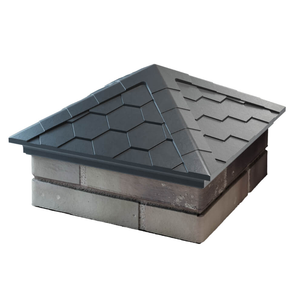 Колпак Zking Эверест Серый на столб 1.5х1.5 кирпича (390х390мм) в Ульяновске фото