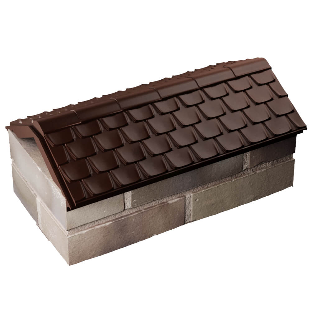 Парапет Zking Эльбрус Коричневый с посадкой на 1 кирпич (255мм) в Ульяновске фото