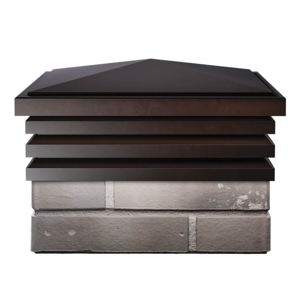 Колпак Zking Бона ХайТек Коричневый на столб 1.5х1.5 кирпича (385х385мм) Ульяновск фото