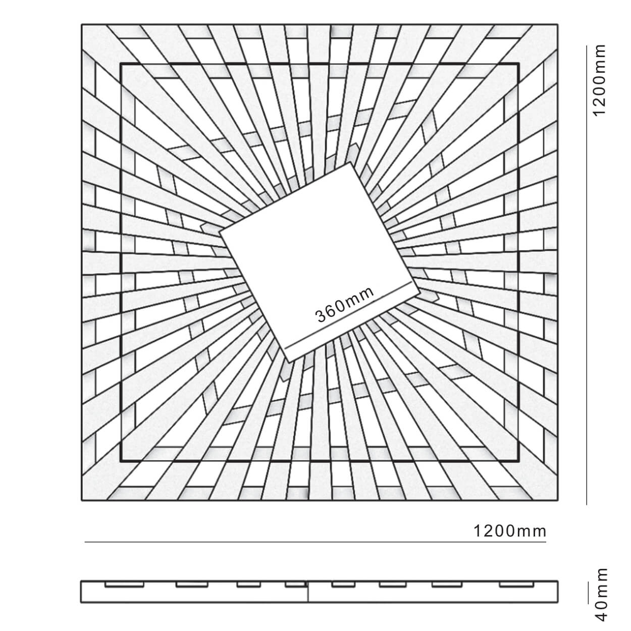 Приствольная решетка для дерева ZKING ATMOSPHERE 1.2х1.2м Черная в Ульяновске фото