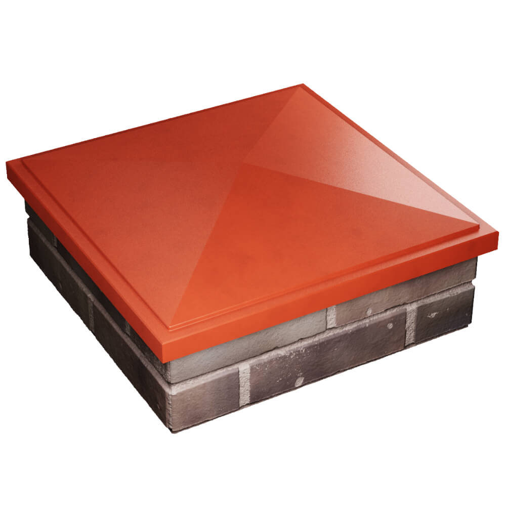 Колпак Zking БонаМоно Красный на столб 2х2 кирпича (515х515, 530х530мм) в Ульяновске фото