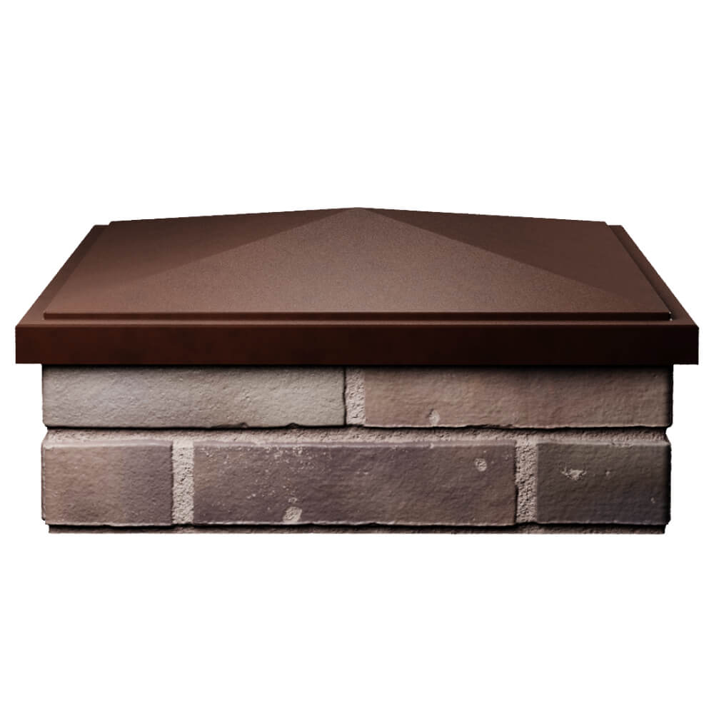 Колпак Zking БонаМоно Коричневый на столб 2х2 кирпича (515х515, 530х530мм) Ульяновск фото
