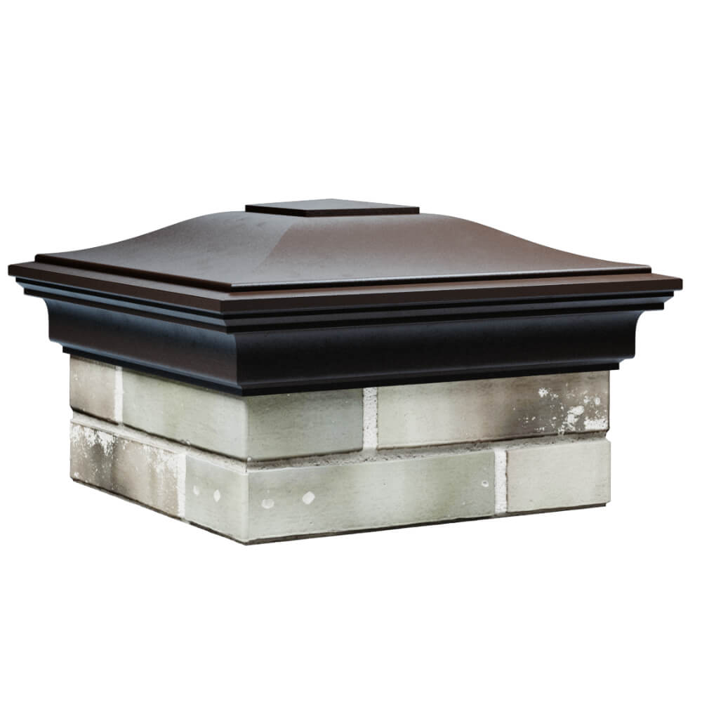 Колпак Zking Монблан Коричневый на столб 1.5х1.5 кирпича (385х385мм) в Ульяновске фото