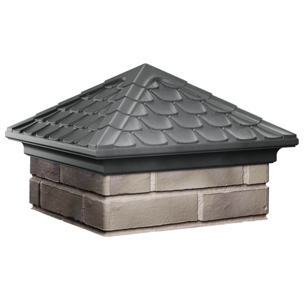 Колпак Zking Эльбрус Серый на столб 1.5х1.5 кирпича (385х385мм) в Ульяновске фото