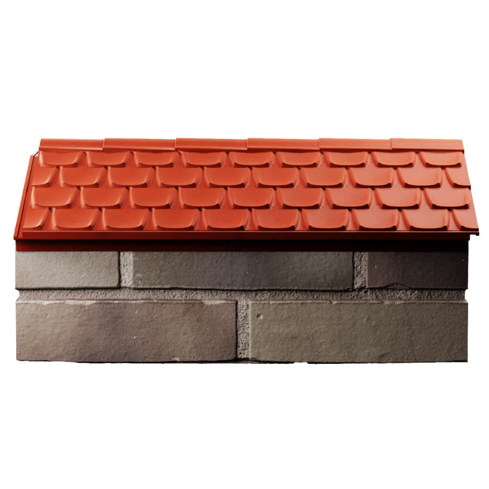Парапет Zking Эльбрус Красный с посадкой на 1 кирпич (255мм) в Ульяновске фото