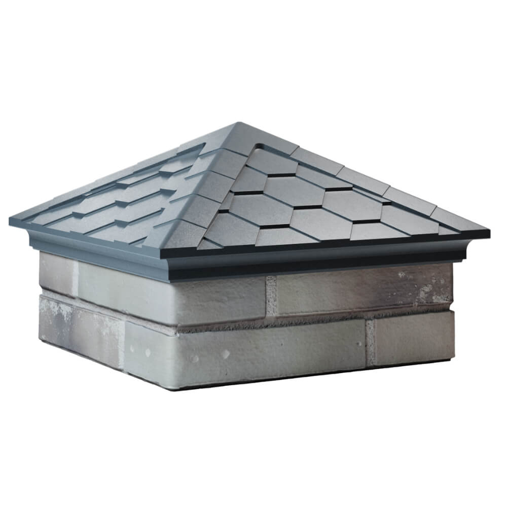 Колпак Zking Эверест Серый на столб 1.5х1.5 кирпича (390х390мм) в Ульяновске фото