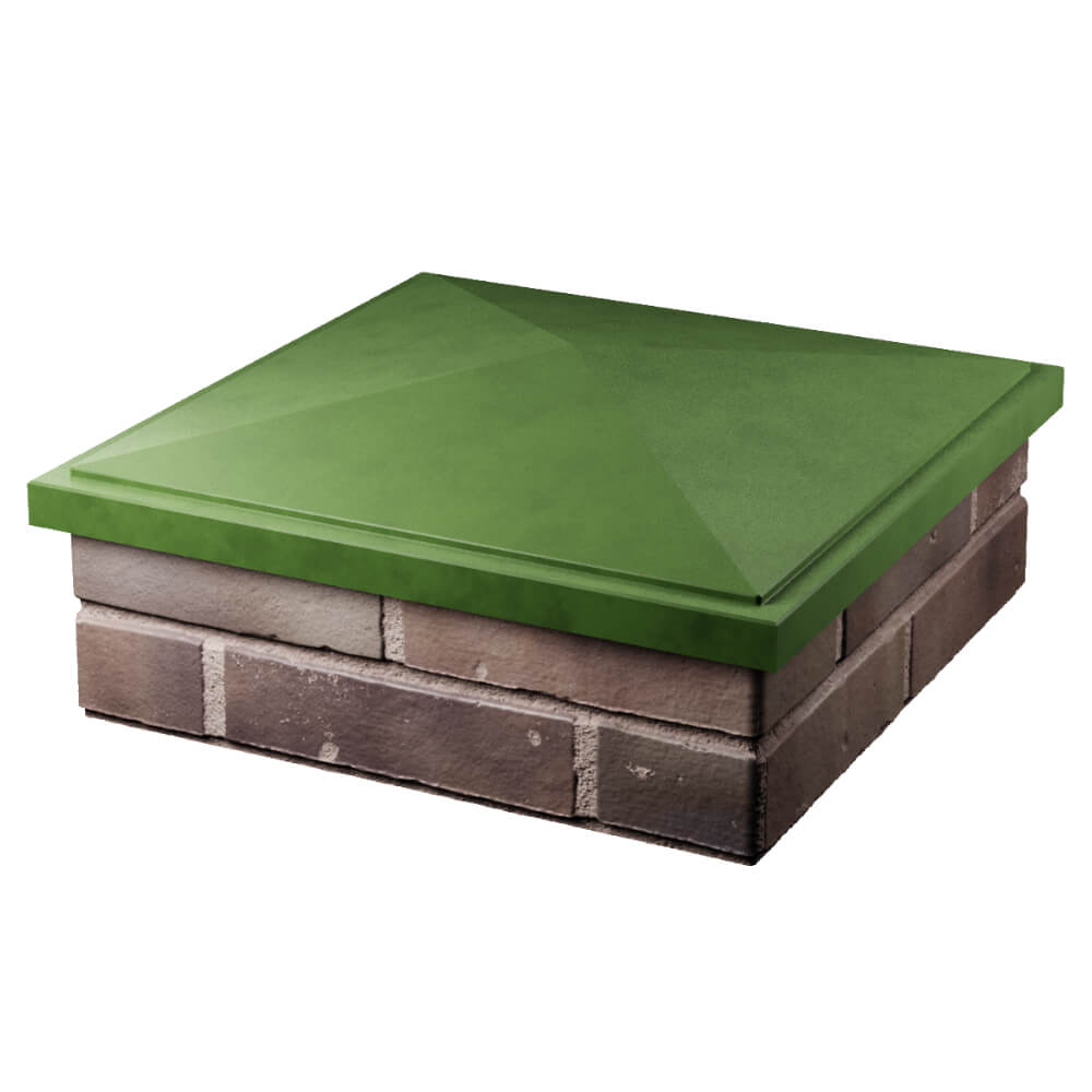 Колпак Zking БонаМоно Зеленый на столб 2х2 кирпича (515х515, 530х530мм) в Ульяновске фото