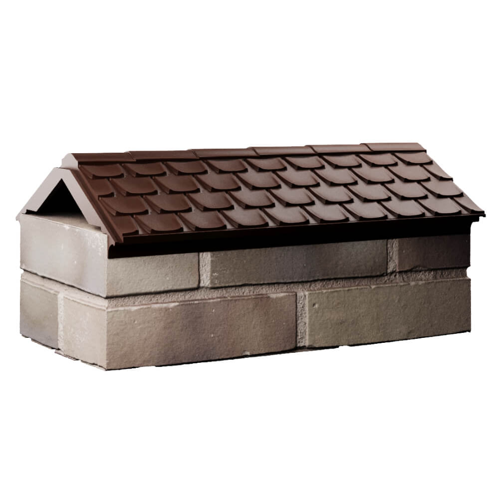 Парапет Zking Эльбрус Коричневый с посадкой на 1 кирпич (255мм) Ульяновск фото