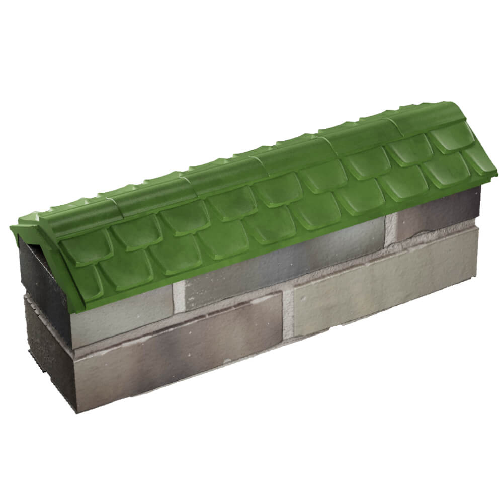 Парапет Zking Эльбрус Зеленый с посадкой на 0.5 кирпича (130мм) в Ульяновске фото